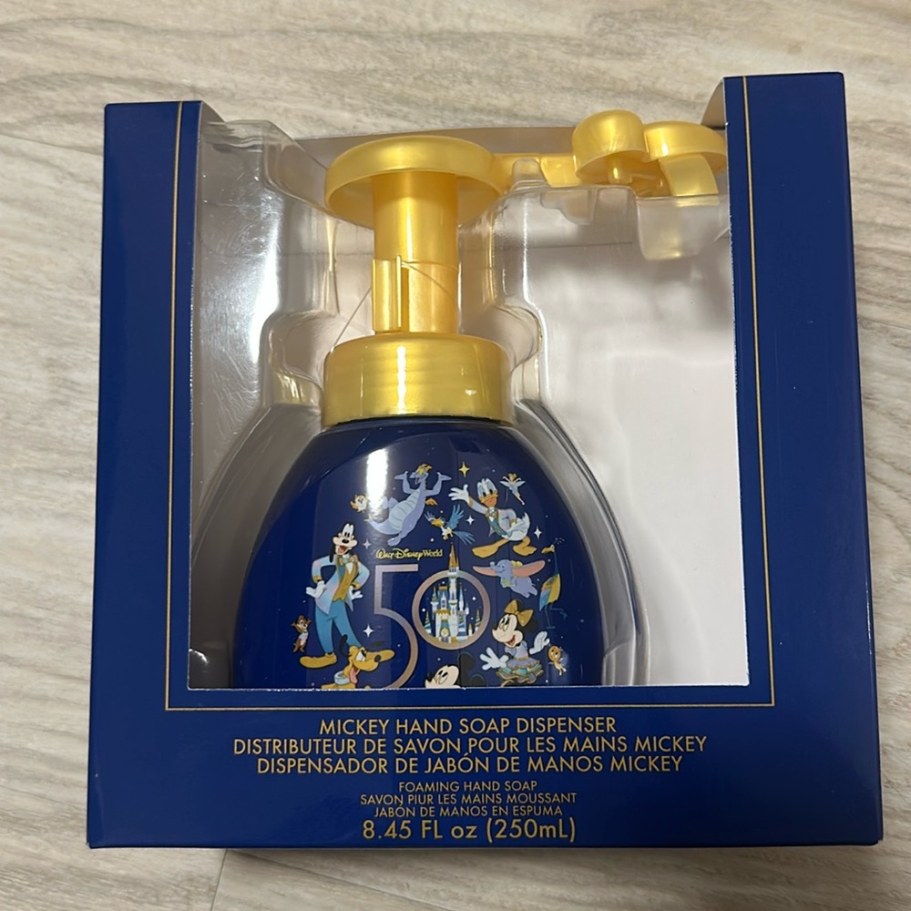NWT 50th Anniversary Mickey Hand Soap Dispenser